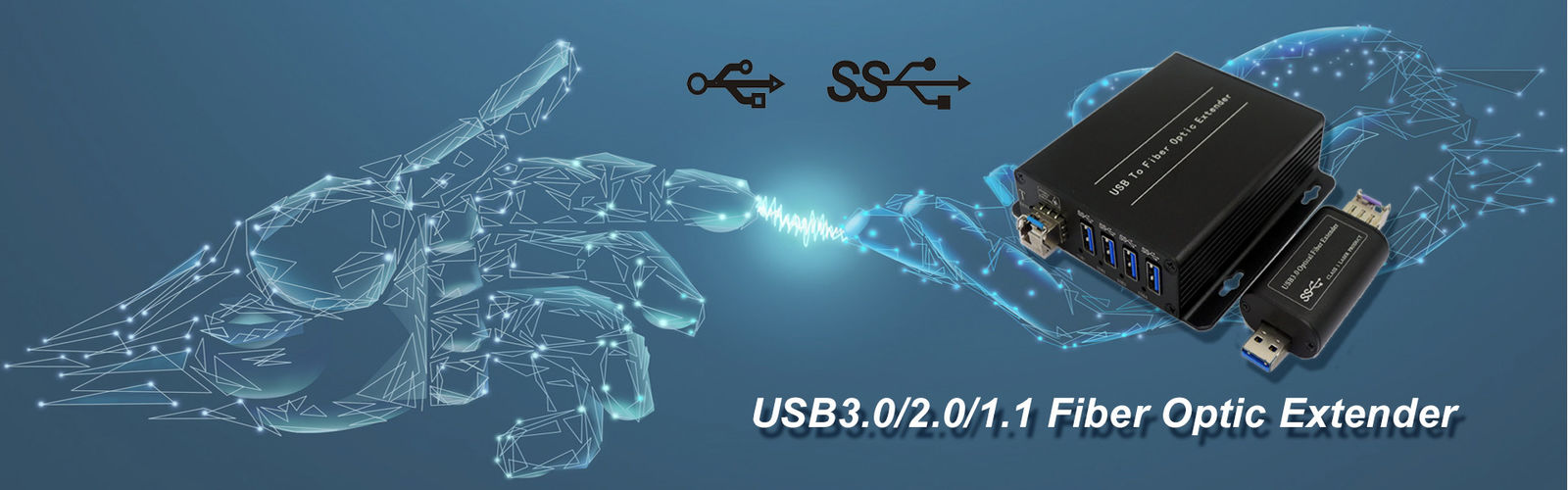 Suplemento de la fibra óptica USB
