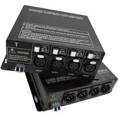 XLR de Digitaces al convertidor de la fibra óptica con 48V cambiable Phantom Power Supply