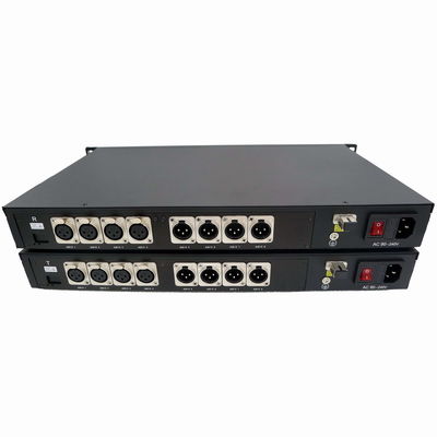 audio equilibrado bidireccional 4Ch al convertidor de la fibra con el conector XLR