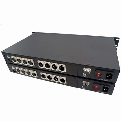 audio equilibrado bidireccional 4Ch al convertidor de la fibra con el conector XLR