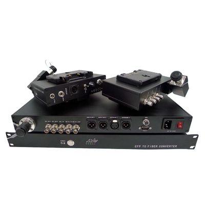 Cámara de televisión a OB Van sobre el convertidor del multiplexor de la fibra en EFP, cuenta de la ayuda, remota, genlock