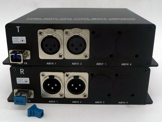 2ch equilibró audio de XLR al convertidor de la fibra con un solo conector óptico del modo ST/LC/FC/SC