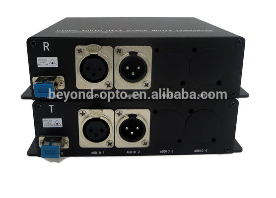 2ch equilibró audio de XLR al convertidor de la fibra con un solo conector óptico del modo ST/LC/FC/SC