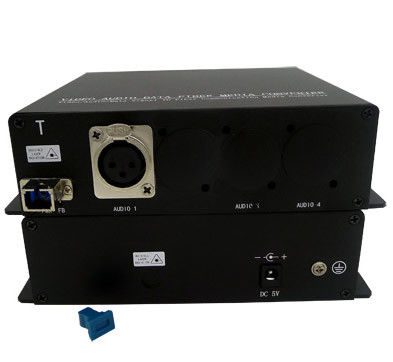2ch equilibró audio de XLR al convertidor de la fibra con un solo conector óptico del modo ST/LC/FC/SC
