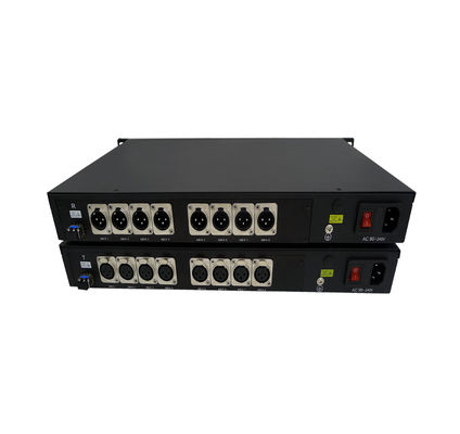 9/125u el solo modo 8 canaliza 3 que el Pin XLR equilibró audio sobre el convertidor de la fibra