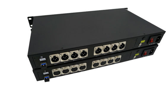 9/125u el solo modo 8 canaliza 3 que el Pin XLR equilibró audio sobre el convertidor de la fibra