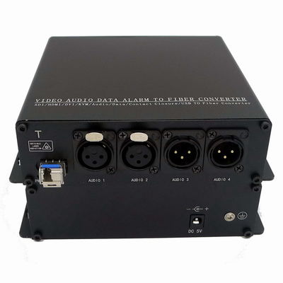 2-CH 2 convertidor/transmisor-receptor/transmisor y receptor de difusión de Pin Xlr To Fiber Converter de la manera 3