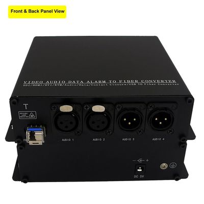 Convertidor 2 Ch a 20 kilómetros 1 fibra del SM o 500 de la fibra audia/video direccional de los datos del BI el medios mide la fibra de 1m m