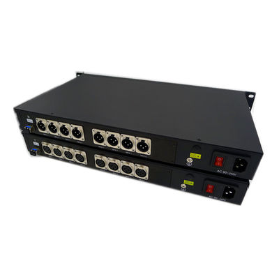 Audio equilibrado de 8ch XLR al estudio de la difusión del convertidor de la fibra