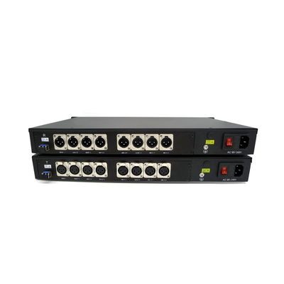 Audio equilibrado de 8ch XLR al estudio de la difusión del convertidor de la fibra
