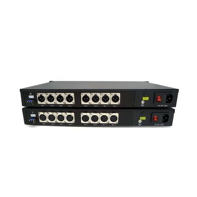 Audio equilibrado de 8ch XLR al estudio de la difusión del convertidor de la fibra