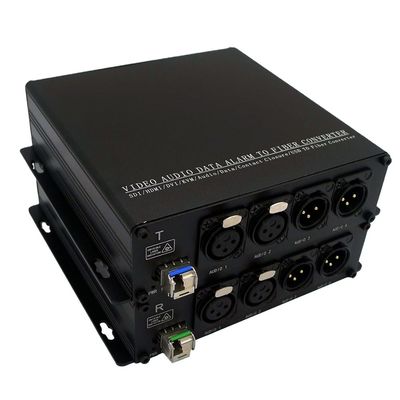Audio bidireccional de XLR al convertidor de la fibra que difunde audio equilibrado de BIDI