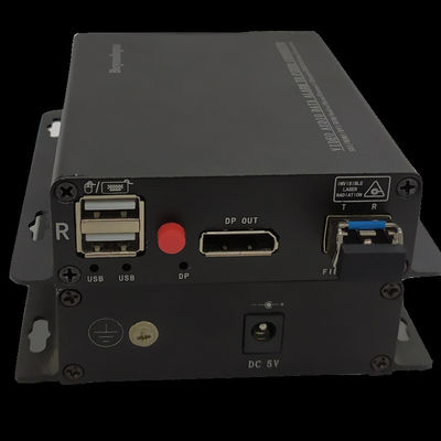 Displayport al suplemento de la fibra con el interruptor remoto