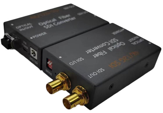 12G SDI al vídeo del canal del convertidor 1 de la fibra y a la transmisión audio