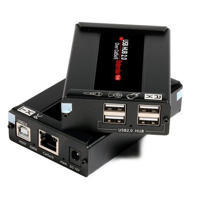 2 suplemento portuario del USB 2,0 sobre el cable Cat5/Cat6