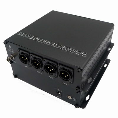 Convertidor de audio a fibra negro adecuado para humedad de 10 a 90% Entornos sin condensación